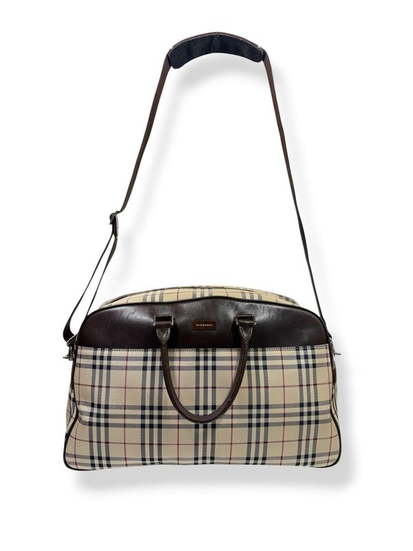 Burberry Nova Check Two-Way Weekender Bag