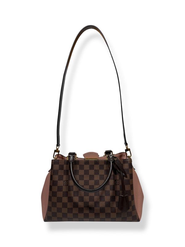 Louis Vuitton Damier Ebene Cuir Taurillion Brittany Bordeaux Rose Ballerine