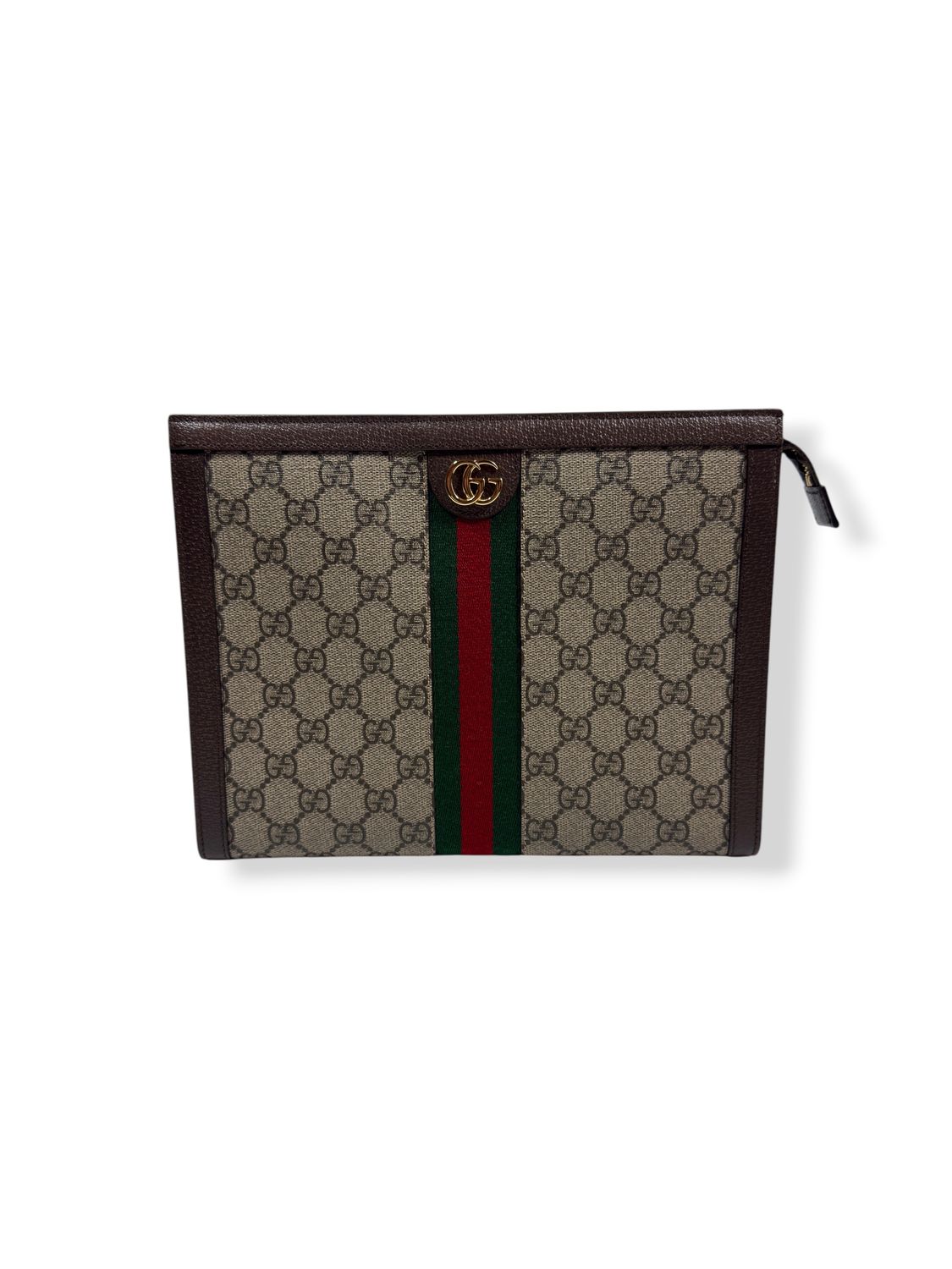 Gucci GG Supreme Monogram Web Ophidia Pouch