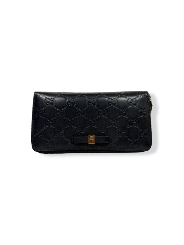 Gucci Black Guccissima Leather Wallet
