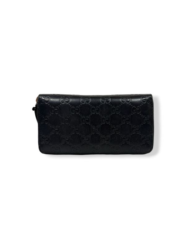 Gucci Black Guccissima Leather Wallet