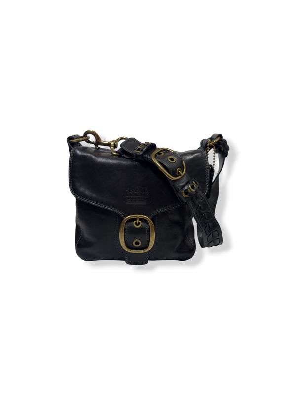 Coach Legacy Leather Bleecker Flap Black