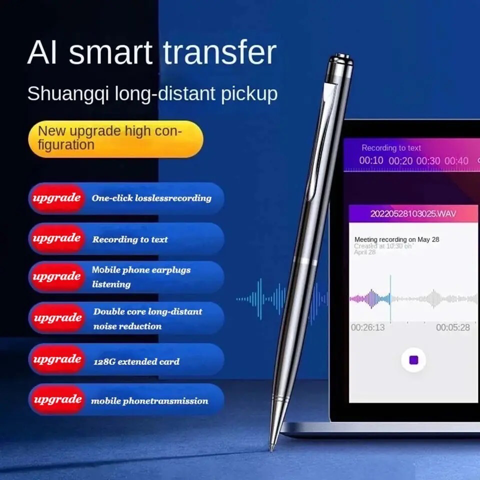 Portable Digital Pen Voice-To-Text Writing Audio Recorder