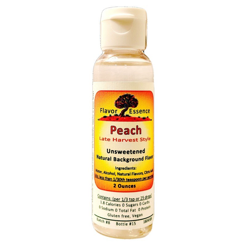 Flavor Essence Peach 2oz - Natural Unsweetened Background Flavoring