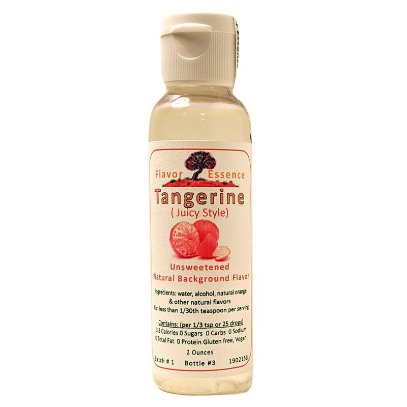 Flavor Essence Tangerine 2oz - Natural Unsweetened Background Flavoring
