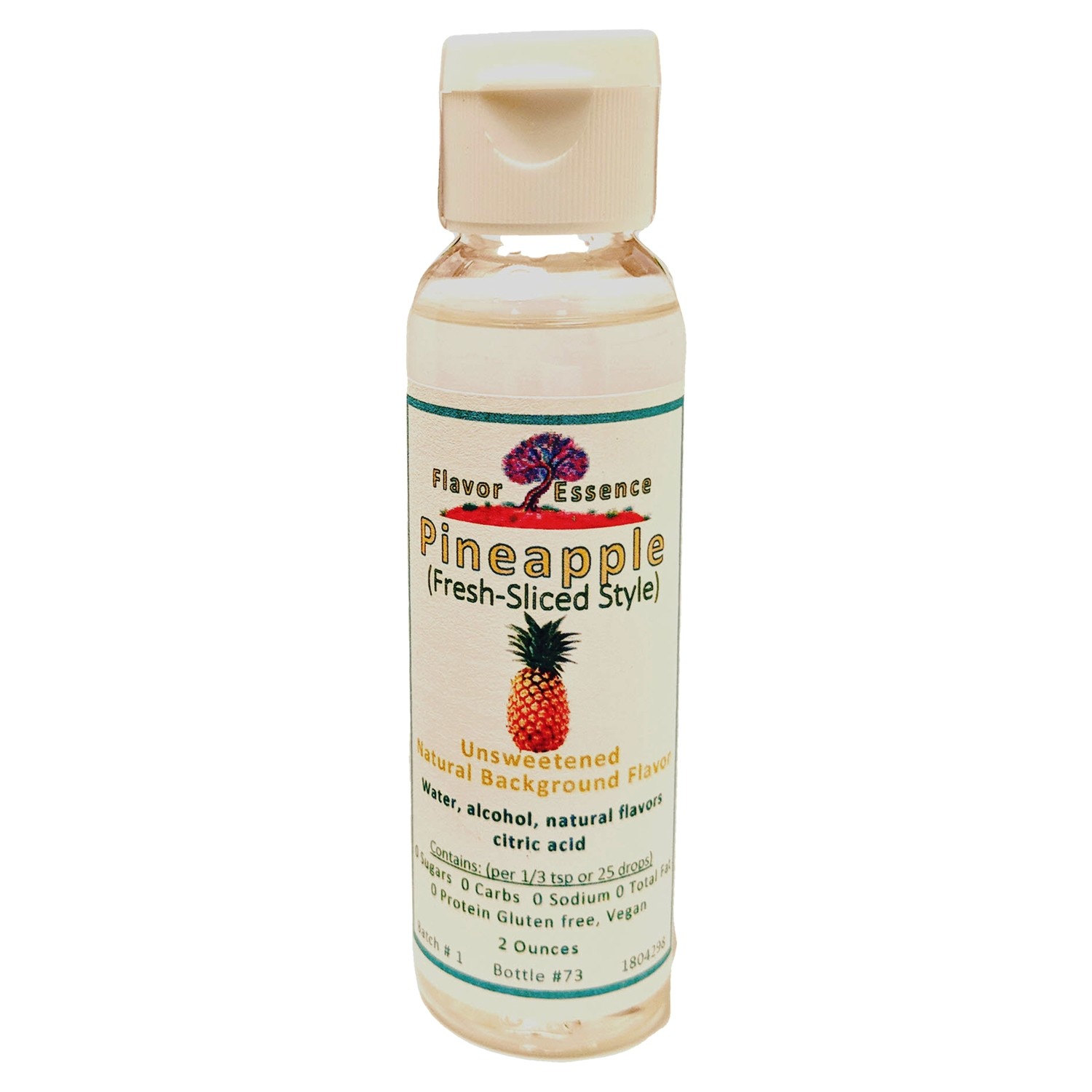 Flavor Essence Pineapple 2oz - Natural Unsweetened Background Flavoring