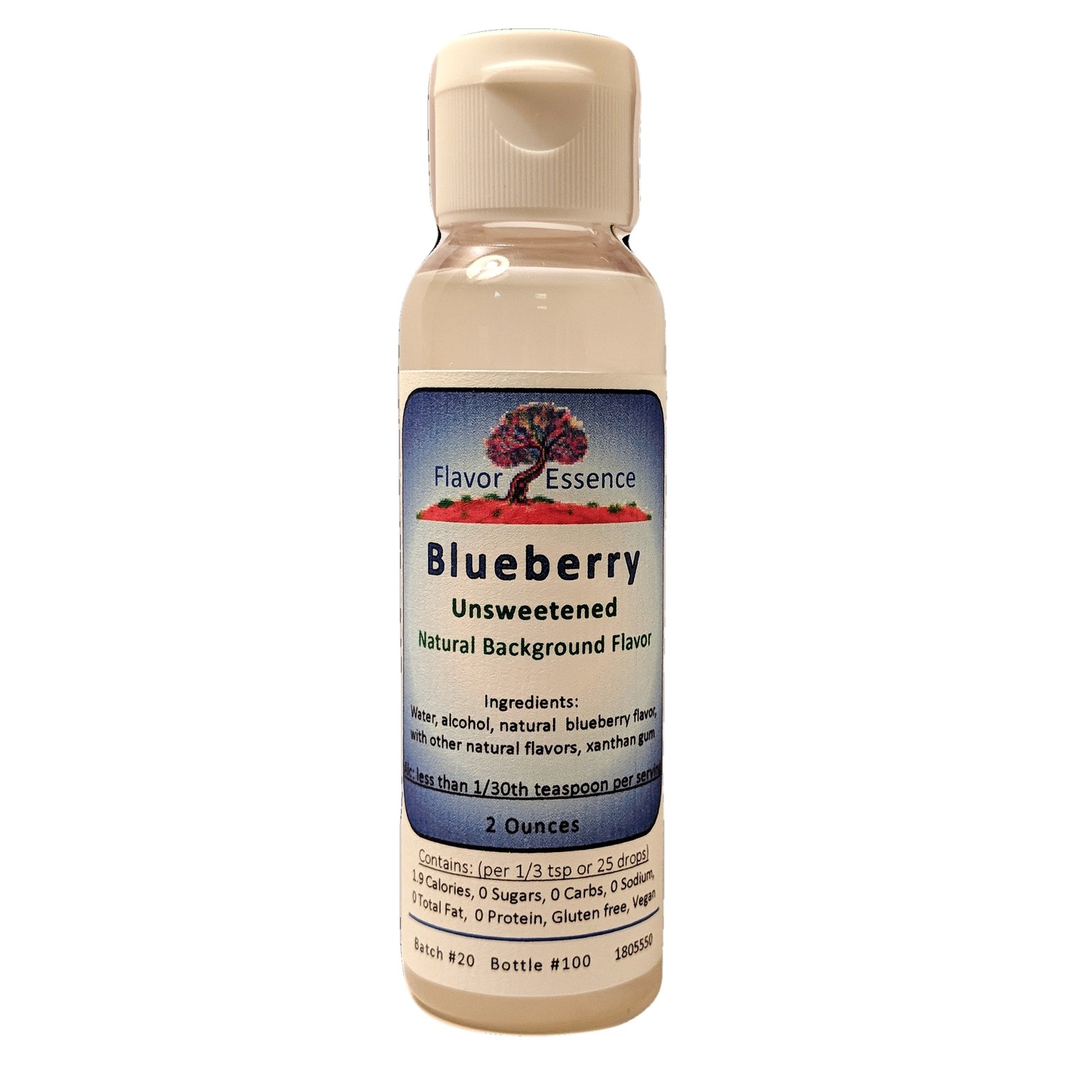 Flavor Essence Blueberry 2oz - Natural Unsweetened Background Flavoring