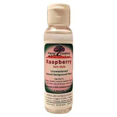 Flavor Essence RASPBERRY (Jam-Style) -Unsweetened Natural Flavoring