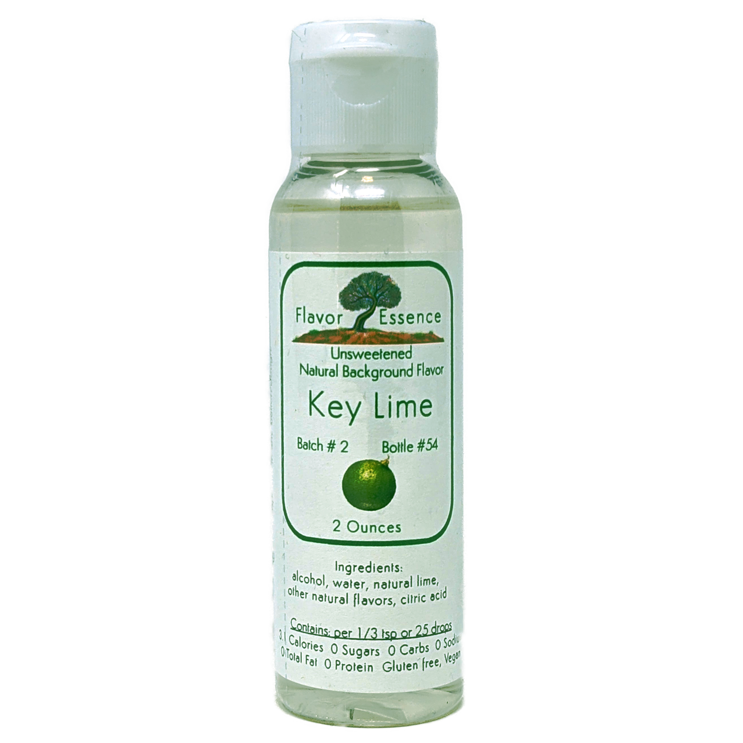 Flavor Essence KEY LIME 2oz - Natural Unsweetened-Background-Flavoring