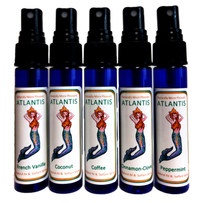 ATLANTIS Mist CUSTOM 5 PACK -Natural Air & Surface Spray by Flavor Essence ATLANTIS Mist CUSTOM 5 PACK -Natural Air & Surface Spray by Flavor Essence