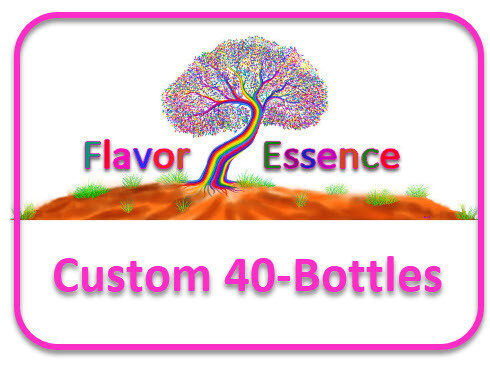 Flavor Essence: Natural Unsweetened Flavors -Custom 40-Bottle Pack x 2 oz each