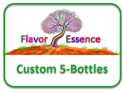 Flavor Essence: Natural Unsweetened Flavors -Custom 5-Bottle Pack x 2 oz each