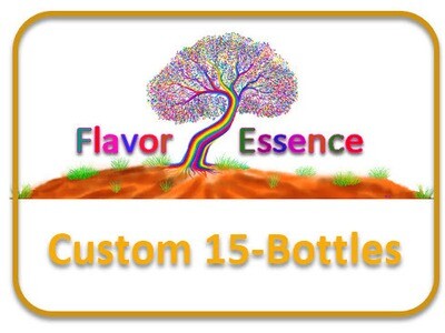 Flavor Essence: Natural Unsweetened Flavors -Custom 15-Bottle Pack x 2 oz each