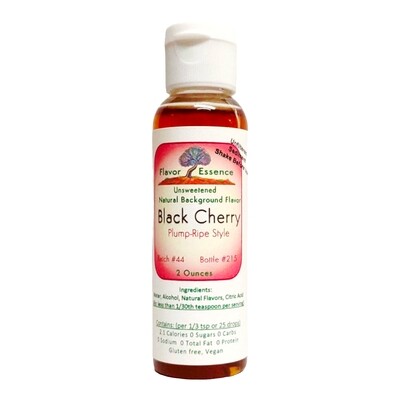 Flavor Essence Black Cherry 2oz - Natural Unsweetened Background Flavoring