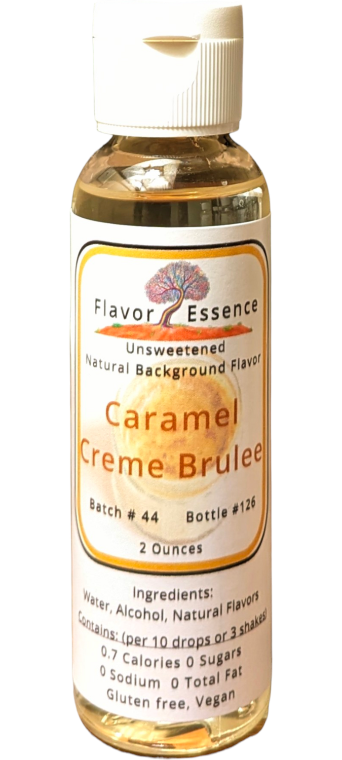 Flavor Essence Caramel Creme Brulee 2oz - Natural Unsweetened Background Flavoring