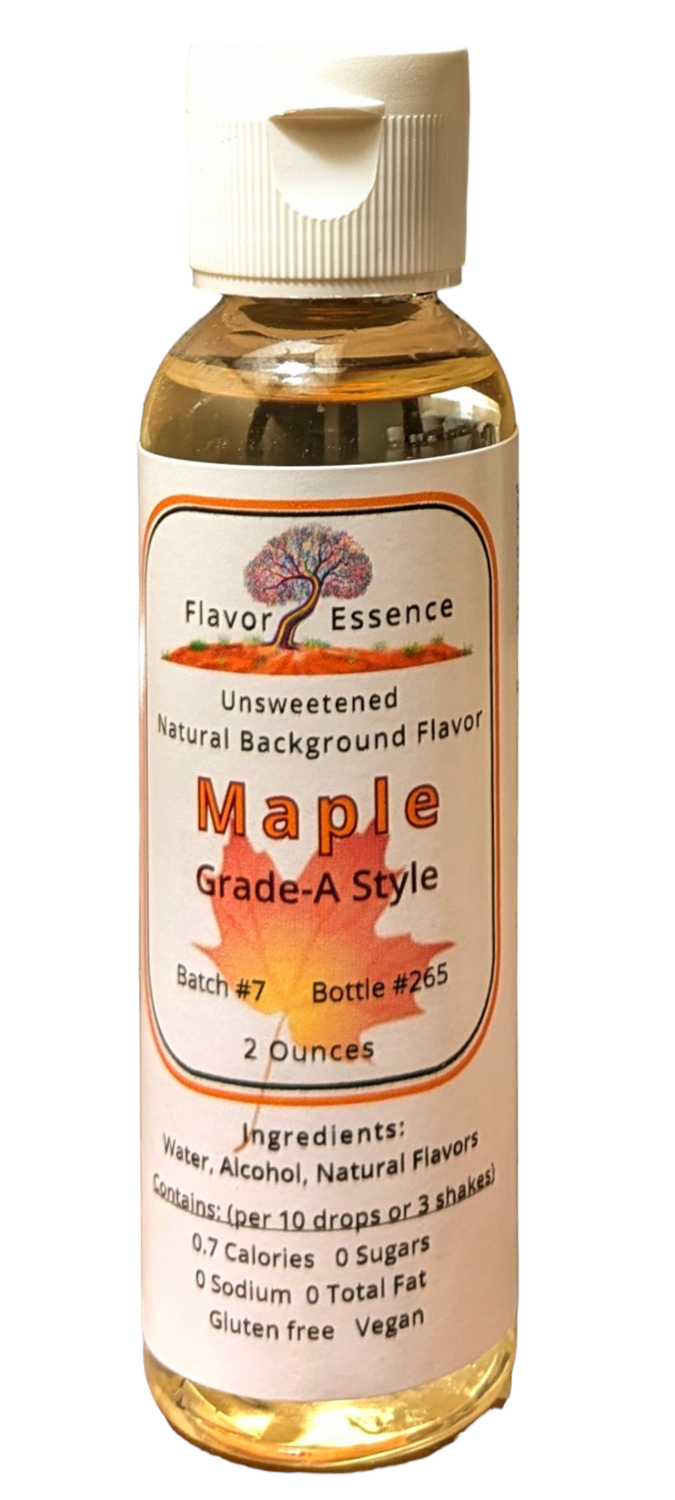Flavor Essence Maple 2oz - Natural Unsweetened Background Flavoring