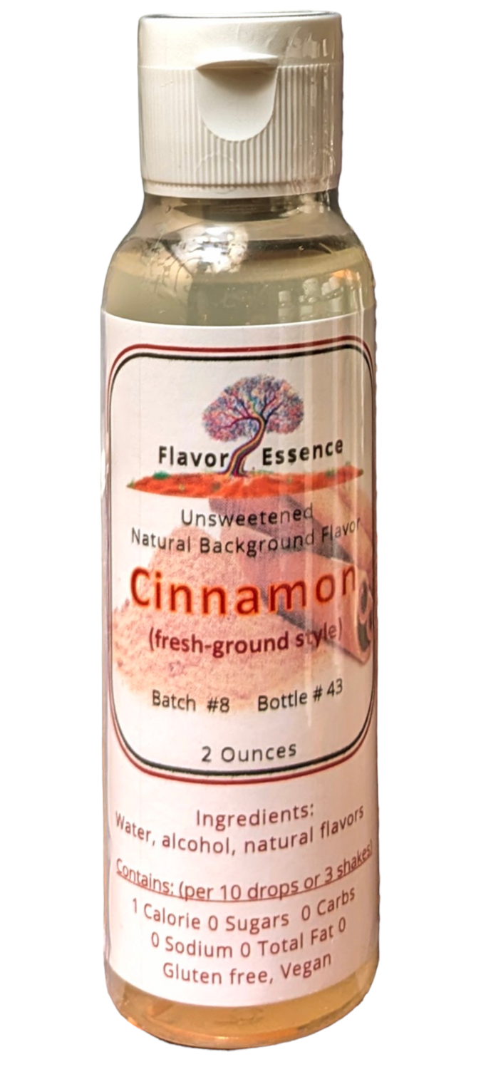 Flavor Essence CINNAMON (Fresh-ground Style) 2oz -Unsweetened Natural Flavoring
