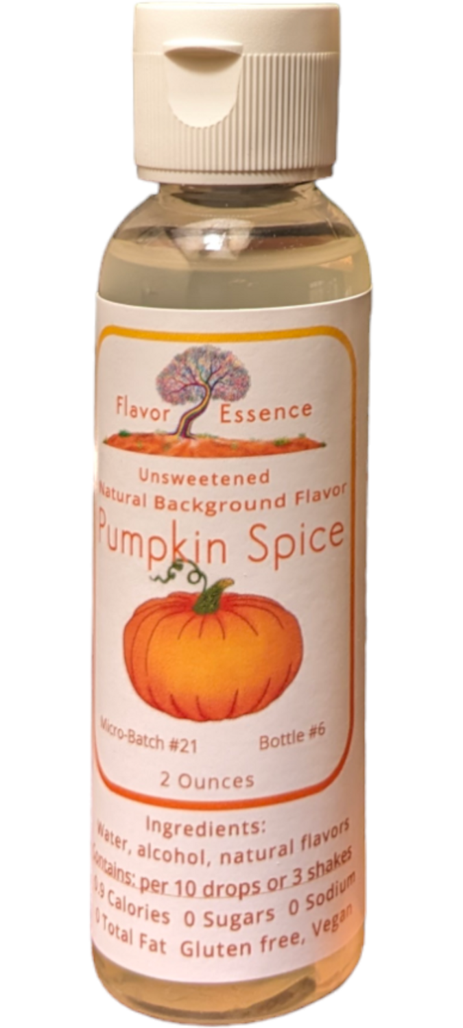 Flavor Essence Pumpkin Spice 2oz - Natural Unsweetened Background Flavoring