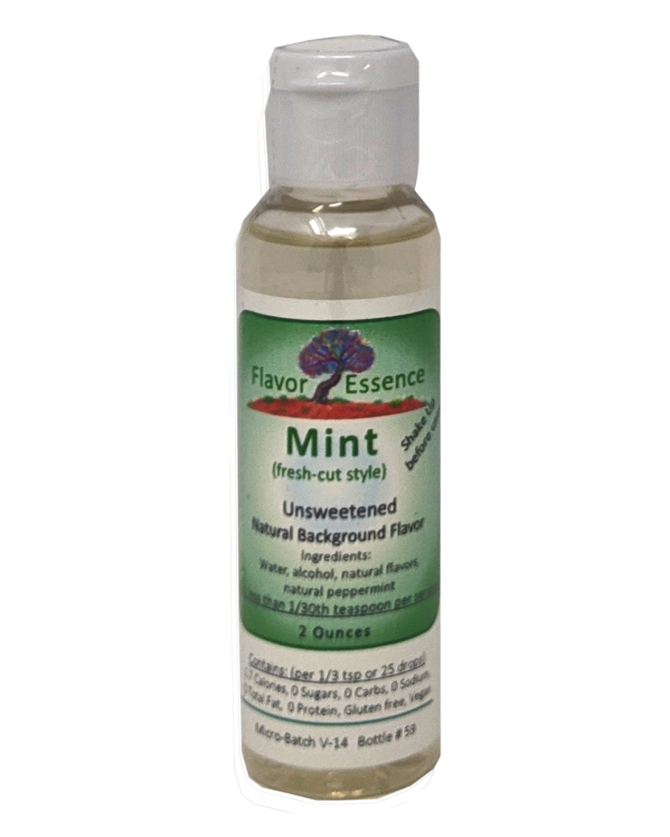 Flavor Essence Mint 2oz Natural Unsweetened Background Flavoring