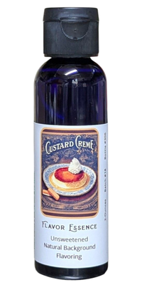 Flavor Essence Custard Creme 2oz -Unsweetened Natural Background Flavoring Flavor Essence Custard Creme 2oz -Unsweetened Natural Background Flavoring