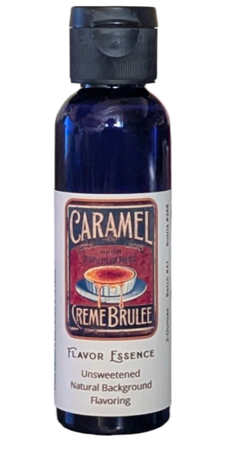 Flavor Essence Caramel Creme Brulee 2oz -Unsweetened Natural Background Flavoring
