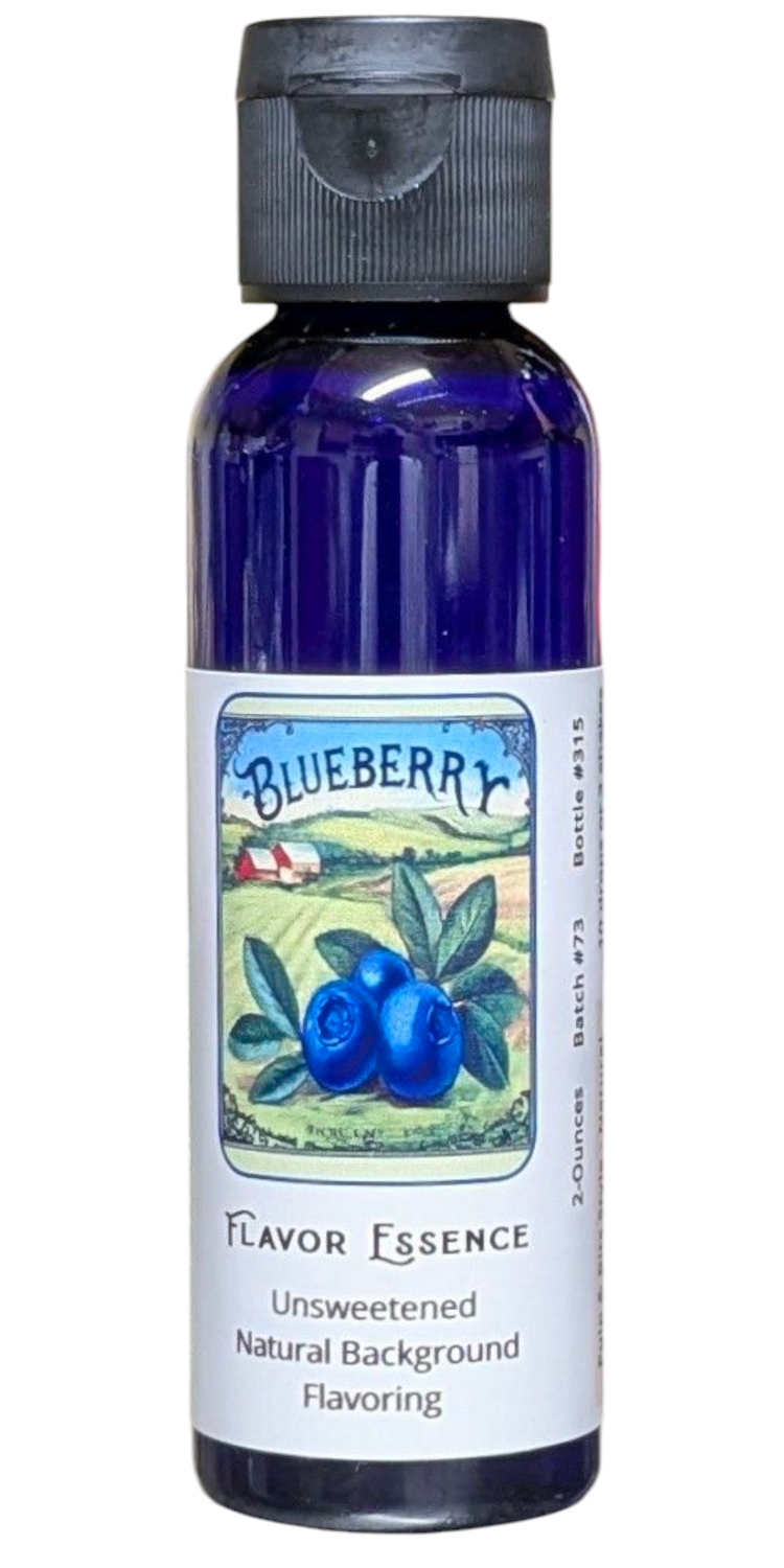 Flavor Essence Blueberry 2oz --Unsweetened Natural Background Flavoring
