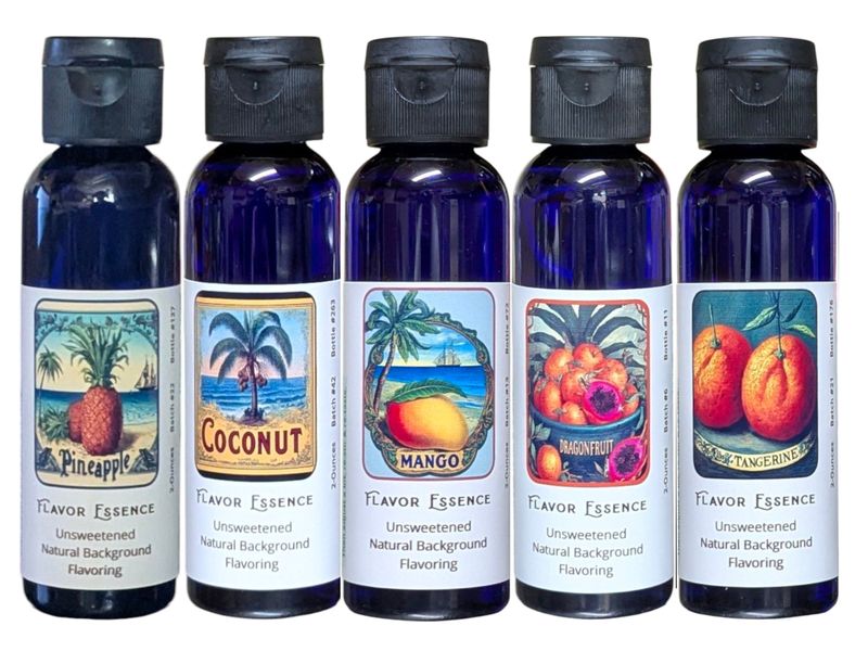 The Water Flavoring Collection 2 (Tropical Group) -Flavor Essence Unsweetened Natural Background Flavoring