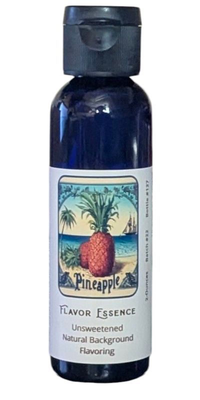 Flavor Essence Pineapple 2oz -Unsweetened Natural Background Flavoring