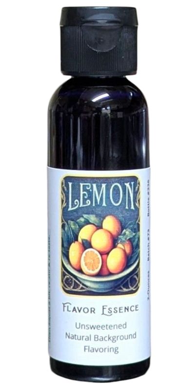 Flavor Essence Lemon (Meyer Lemon) 2oz -Unsweetened Natural Background Flavoring
