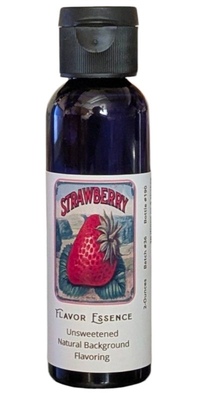 Flavor Essence Strawberry 2oz -Unsweetened Natural Background Flavoring