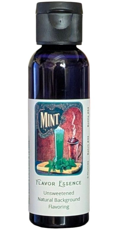 Flavor Essence Mint 2oz -Unsweetened Natural Background Flavoring