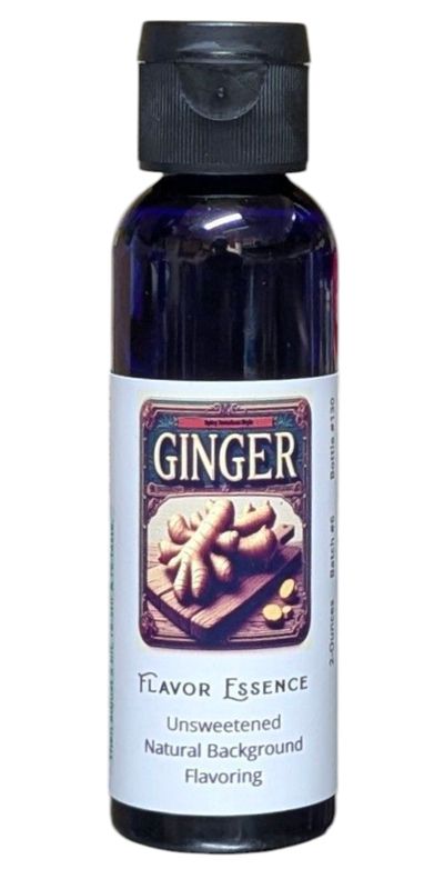 Flavor Essence Ginger 2oz -Unsweetened Natural Background Flavoring