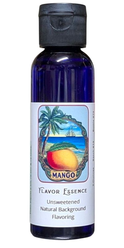 Flavor Essence Mango 2oz -Unsweetened Natural Background Flavoring