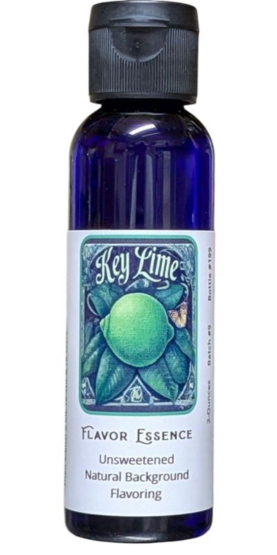 Flavor Essence Key Lime 2oz -Unsweetened Natural Background Flavoring