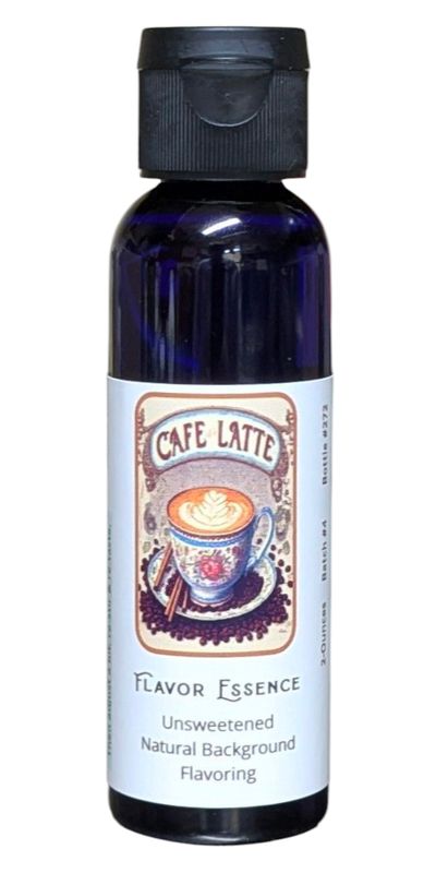 Flavor Essence Cafe Latte 2oz  -Unsweetened Natural Background Flavoring