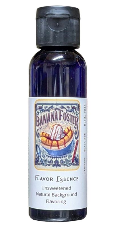 Flavor Essence Banana Foster 2oz Unsweetened Natural Background Flavoring