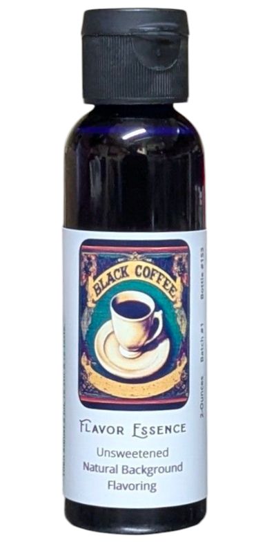 Flavor Essence Black Coffee 2oz  -Unsweetened Natural Background Flavoring