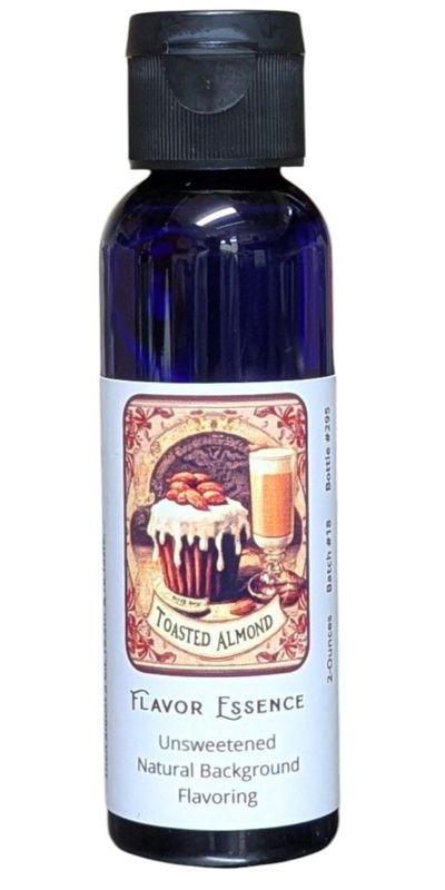 Flavor Essence Toasted Almonds 2oz  -Unsweetened Natural Background Flavoring