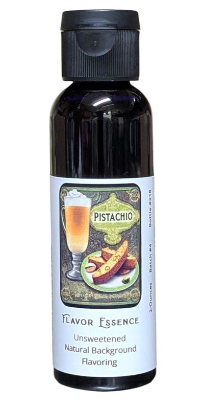Flavor Essence Pistachio 2oz -Unsweetened Natural Background Flavoring