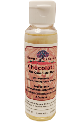 Flavor Essence CHOCOLATE (Milk Chocolate) -Unsweetened Natural Flavoring