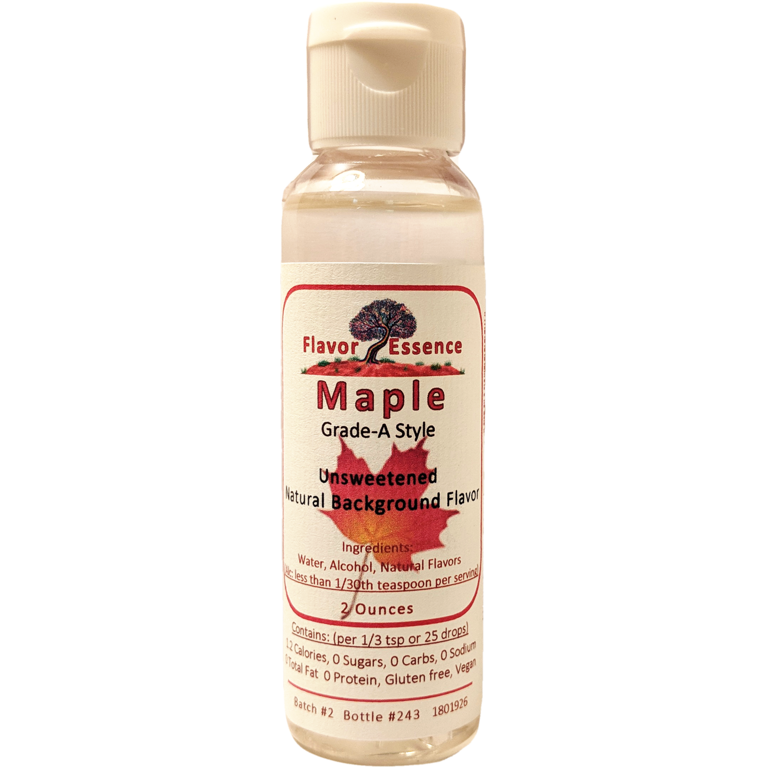 Flavor Essence Maple 2oz - Natural Unsweetened Background Flavoring