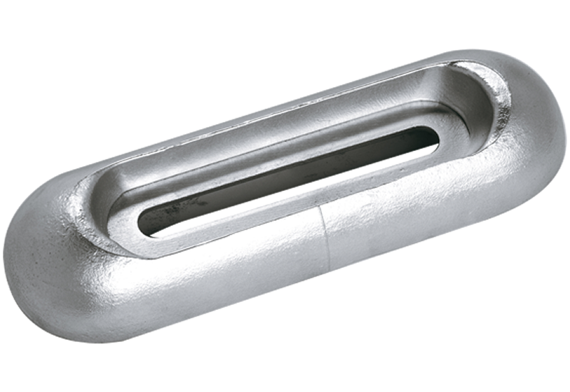 Tecnoseal Magnesium Slotted Hull Anode (ASM3103) -0.5Kg Nom 200mm x 65mm x 32mm, Up to 110mm x M10 Fixing
