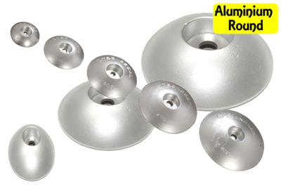 Round & Cylinder Bolt-on Aluminium Anodes