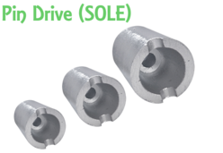 Conical Propeller Nut Anode - Pin (SOLE) drive