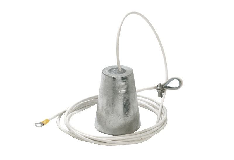 Zinc Hanging Anode (1902) - 2.5Kg Hanging Anode (inc 6 mtrs cable with connectors)