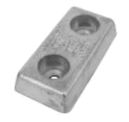 UK Anodes Zinc Flat Plate Anode (ASZ1126) - 4.0Kg Nom, 200mm x 100mm x 35mm (110mm x M16 fixing )