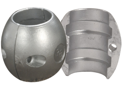 Tecnoseal 1-1/4" (31.8mm) Aluminium Split Egg Shaft Anode (ASA2366)