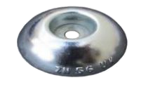 UK Anodes Zinc Round Domed Anode (ASZ1168) - 1.0Kg. nom 100mm dia x30mm (M10 fixing)