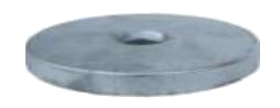UK Anodes Zinc Flat Disc Anode (ASZ1174) - 3.0Kg ø165mm x 25mm, M10 or M16