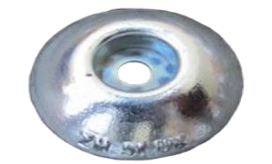 UK Anodes Aluminium Round Domed Anode (ASA2166) 0.3 Kg. nom 85mm dia x 20mm (M10 fixing)